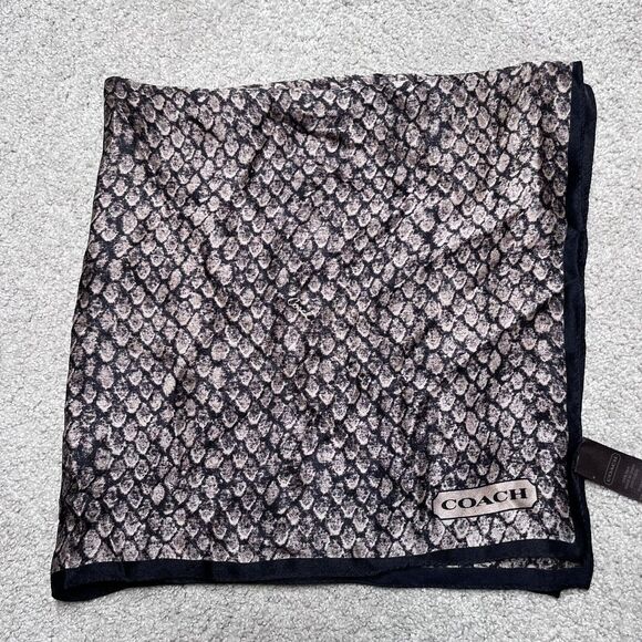 Coach Black and Brown Scarf - Picture 3 of 10